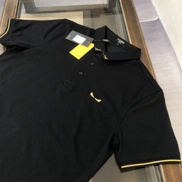 Fendi, Men's Polo, Black