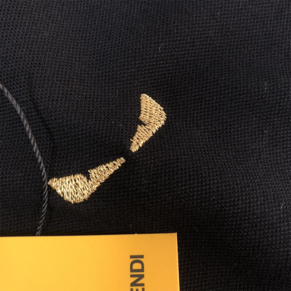 Fendi, Men's Polo, Black
