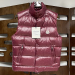 Moncler, Women's Vest, Burgundy