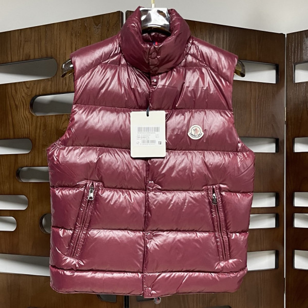 Moncler, Women's Vest, Burgundy
