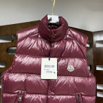 Moncler, Women's Vest, Burgundy