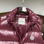 Moncler, Women's Vest, Burgundy
