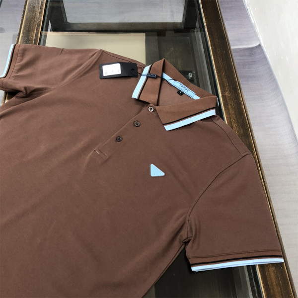 Prada, Men's Polo, Brown
