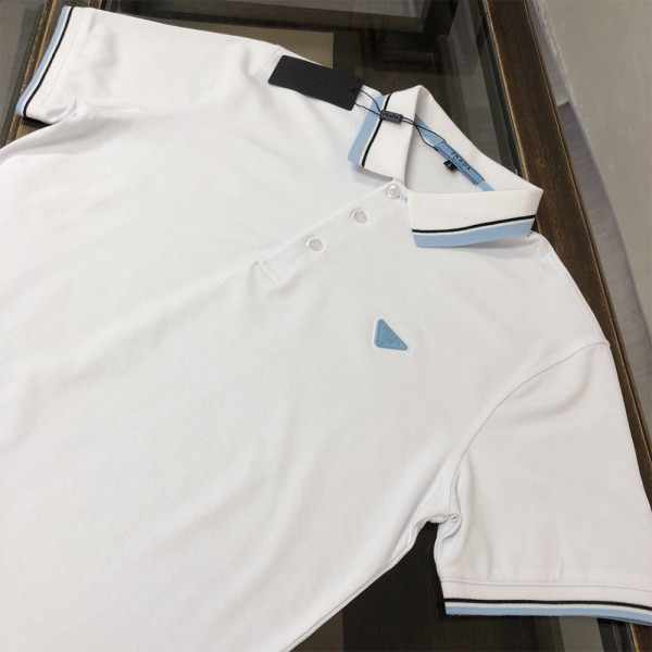 Prada, Men's Polo, White