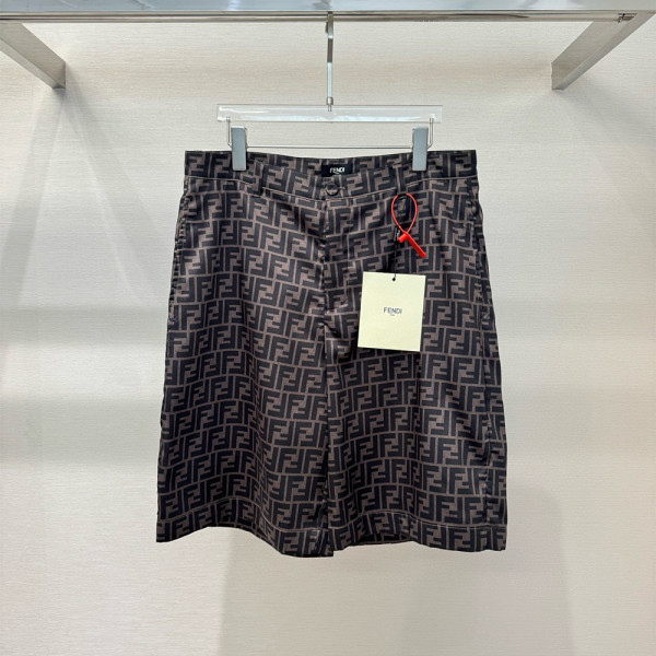 Fendi, Men's Short Suit, Brown