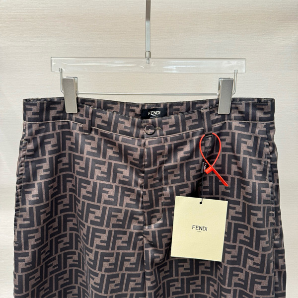 Fendi, Men's Short Suit, Brown