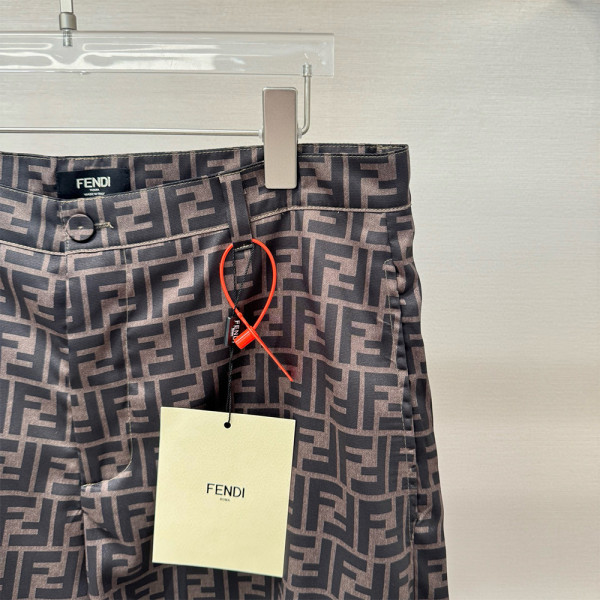 Fendi, Men's Short Suit, Brown
