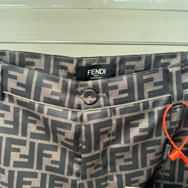 Fendi, Men's Short Suit, Brown