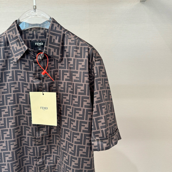 Fendi, Men's Short Suit, Brown