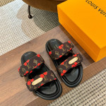 Louis Vuitton, Murakami, Dames Slipper, Bruin