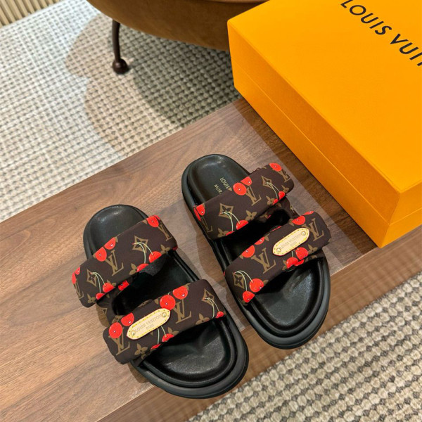 Louis Vuitton, Murakami, Dames Slipper, Bruin