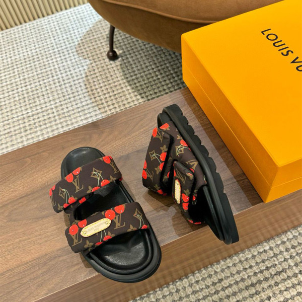 Louis Vuitton, Murakami, Dames Slipper, Bruin