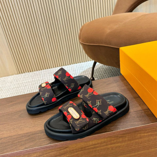 Louis Vuitton, Murakami, Dames Slipper, Bruin