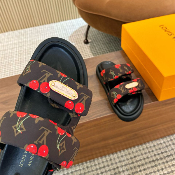 Louis Vuitton, Murakami, Dames Slipper, Bruin
