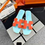 Hermes, Oran, Women's Slipper, Orange