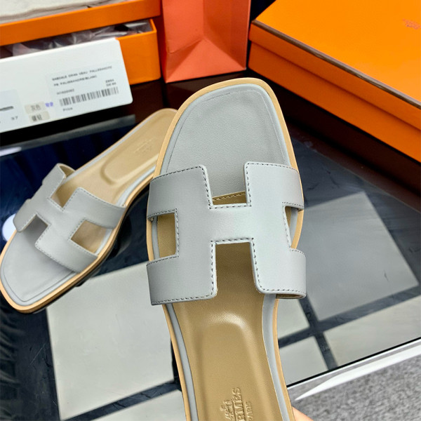 Hermes, Oran, Women's Slipper, Grey