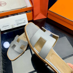 Hermes, Oran, Women's Slipper, Grey