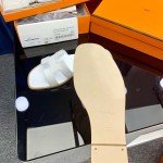 Hermes, Oran, Women's Slipper, White