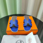 Hermes, Oran, Women's Slipper, Brown
