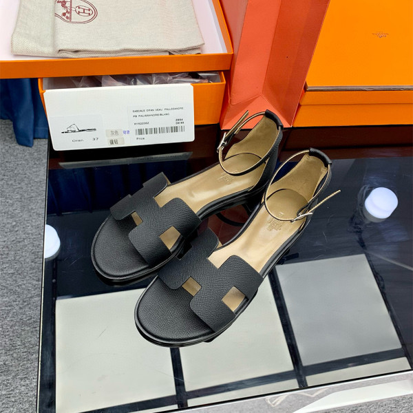 Hermes, Santorini, Women's Sandal, Black
