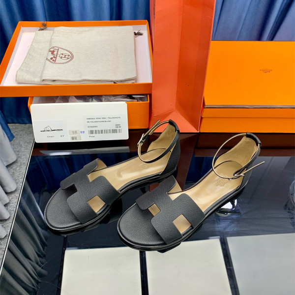 Hermes, Santorini, Women's Sandal, Black