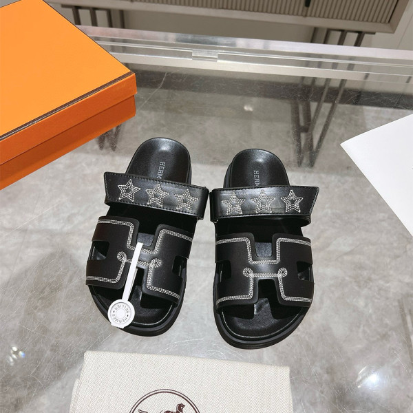 Hermes, Chypre, Men's Slipper, Black