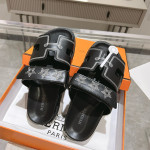 Hermes, Chypre, Men's Slipper, Black