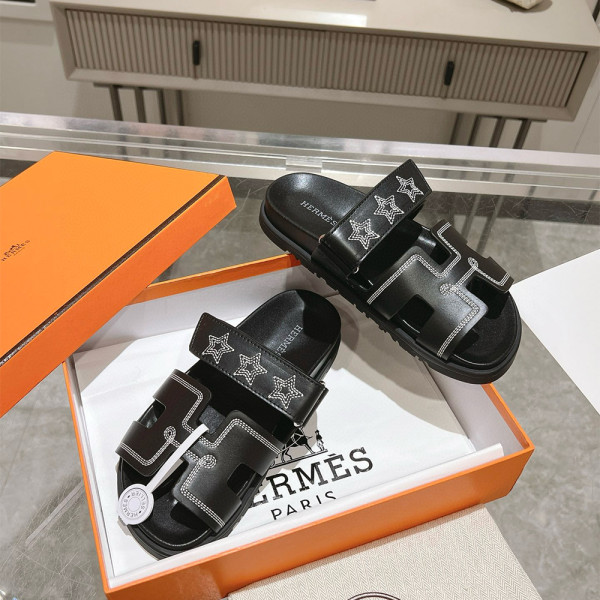 Hermes, Chypre, Men's Slipper, Black