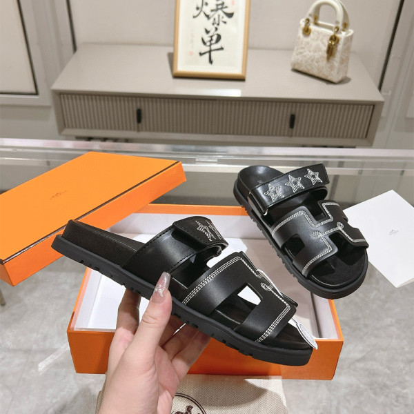 Hermes, Chypre, Men's Slipper, Black