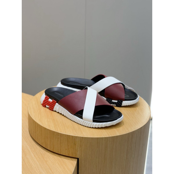 Hermes, Men's Slipper, Burgundy