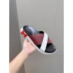 Hermes, Men's Slipper, Burgundy