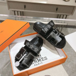 Hermes, Chypre, Women's Slipper, Black