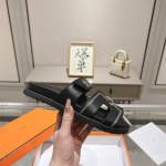 Hermes, Chypre, Women's Slipper, Black