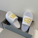 Balenciaga, Ride Slide BB, Women's Slipper, White