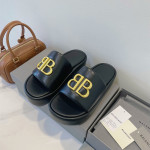 Balenciaga, Ride Slide BB, Women's Slipper, Black