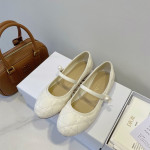 Christian Dior, Women's Ballet Flat, White