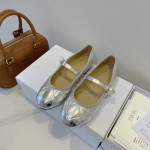 Christian Dior, Women's Ballet Flat, Silver