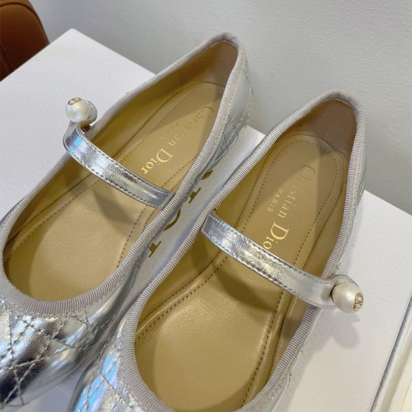 Christian Dior, Women's Ballet Flat, Silver
