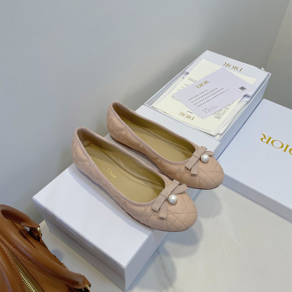 Christian Dior, Women's Ballet Flat, Beige