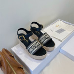 Christian Dior, Dway Wedge, Women's Sandal, Black