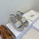 Christian Dior, Dway Wedge, Women's Sandal, Grey