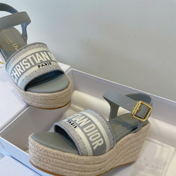 Christian Dior, Dway Wedge, Women's Sandal, Grey