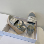 Christian Dior, Dway Wedge, Women's Sandal, Grey