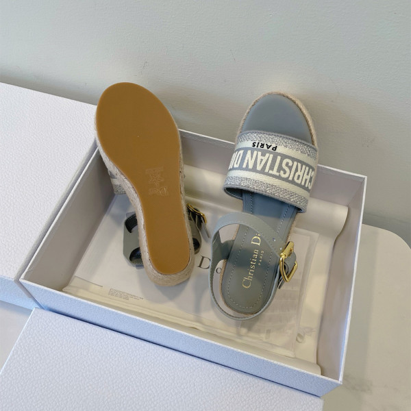Christian Dior, Dway Wedge, Women's Sandal, Grey