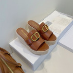 Christian Dior, Platform, Women's Slipper, Brown