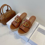 Christian Dior, Platform, Women's Slipper, Brown