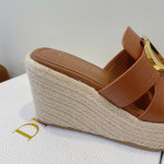 Christian Dior, Platform, Women's Slipper, Brown