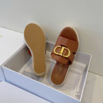 Christian Dior, Platform, Women's Slipper, Brown