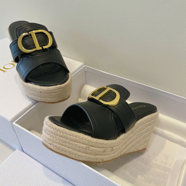Christian Dior, Platform, Women's Slipper, Black