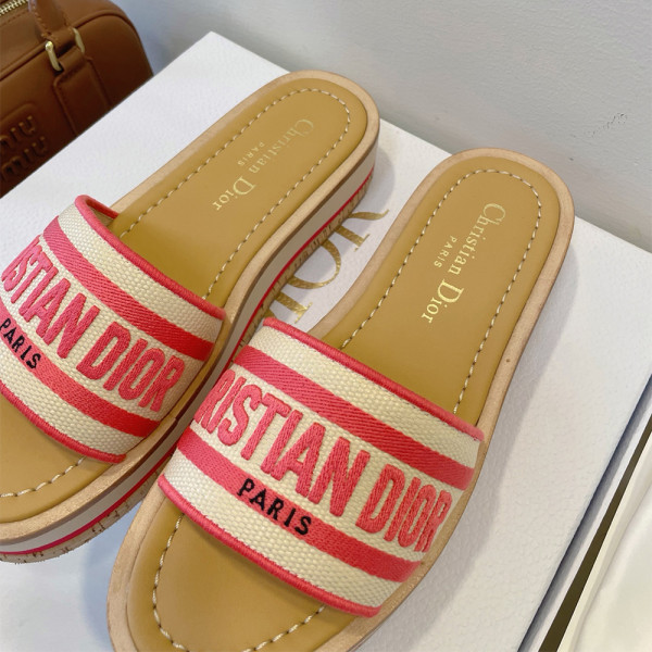 Christian Dior, Dway Platform, Women's Slipper, Pink